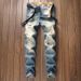 Men's Clothing Fashionable Ripped Men's Slim Fit Straight Leg Trousers_mkmklike.com