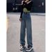 High-waisted Straight-leg Jeans Women, Early 2026 New Style, Petite-friendly, Loose-fitting, Slimming, Wide-leg,_mkmklike.com