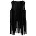 Slim slim sleeveless vest with fringe clip for women_mkmklike.com