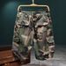 Men's Clothing Tactical Men's Camouflage Cargo Shorts Loose Fit Multi-Pocket Trendy Casual Five-Point Pants_mkmklike.com