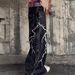 Niche Lightning Embroidered Wide Leg Jeans For Men, Spring/Autumn Style, American Street Style, Loose Fit, Casual Design, Washed Long Pants_mkmklike.com