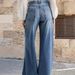 European And American Cross-border Retro Wide-leg Jeans, Fashionable New Versatile Long Straight High-waisted Casual_mkmklike.com