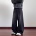 Men's Clothing Men's Retro Streetwear Deconstructed Curved Scimitar Jeans Spring American High Street Style Semi Elastic Waist Long Pants_mkmklike.com