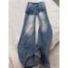 ELLE American Style Simple Flared Low Waist Jeans 2025 New Straight Slimming Floor-Length Design Versatile One Piece_mkmklike.com