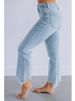 K New Women's Micro Flared Denim Cropped Pants With Raised Hips And Wide Legs For Slimming Effect_mkmklike.com