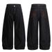 2025 Men And Women Structure Three-Dimensional Sense Wide Leg Long Pants Cleanfit Trendy Brand Creative Jeans_mkmklike.com