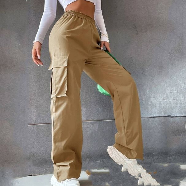 Women's Clothing beltless trousers high waist season wide-leg trousers straight loose temperament commuter trousers _mkmklike.com