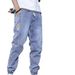 Men's Plus Size Cargo Jogger Pants - Loose Fit Cropped Harem Style Casual Trousers For Spring & Autumn_mkmklike.com