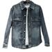 Loom Cross-Border Autumn New Letter Embossed Shirt Men Washed Vintage Turn-Down Collar European And American Casual Denim_mkmklike.com