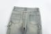 Men's Clothing High Street Water Ins Same Style Washed Vibe Style Loose Stitching Lumberjack Overalls Jeans Jeans_mkmklike.com