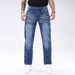 American Pocket Embroidered Slim Fit Jeans Stretch Multi Craft Scratch Washed Small Leg Pants Slim Blue Men's Pants For All Seasons Daily Wear_mkmklike.com