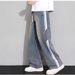 Men's Clothing Straight Leg Wide Leg Pants Trendy American Style Three Stripes Long Trousers New Fashion_mkmklike.com