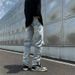 Men's Clothing High Street Style Ripped Jeans Summer Slim Fit Skinny Trousers Casual Straight Pants_mkmklike.com