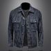 Loom Europe Station 2023 Autumn New Washed Trendy Brand Denim Jacket Men's Turn-Down Collar Casual Coat Trend_mkmklike.com
