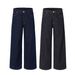 Men's Selvedge Red Trim Raw Denim Jeans Dark Blue Straight Leg Cleanfit Trousers Unisex_mkmklike.com