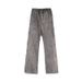 RO RICK Style Hip Hop Street Style Washed Distressed Smoky Gray Floor Length Button Down Jeans, Same Style As Central Cee._mkmklike.com