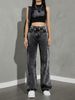 Classic Straight-Leg Jeans – Mid-Rise Washed Denim Pants – Casual & Office Wear_mkmklike.com