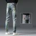 Men's Clothing Autumn/winter Splatter Paint Jeans Splatter Paint Jeans – Trendy Straight-Leg Denim Pants With Artistic Wash, Streetwear Essential_mkmklike.com