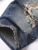 Men's Denim Shorts, Summer Ripped Men's Underwear, Slim Fit European And American Shorts, Straight Leg Worn Men's Pants_mkmklike.com