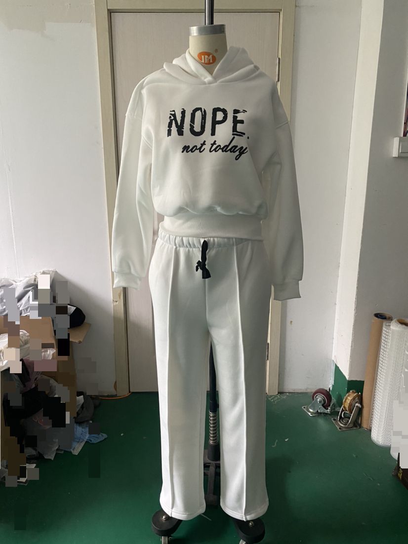 Women's Clothing casual hooded hoodie set of wide-leg pants_mkmklike.com