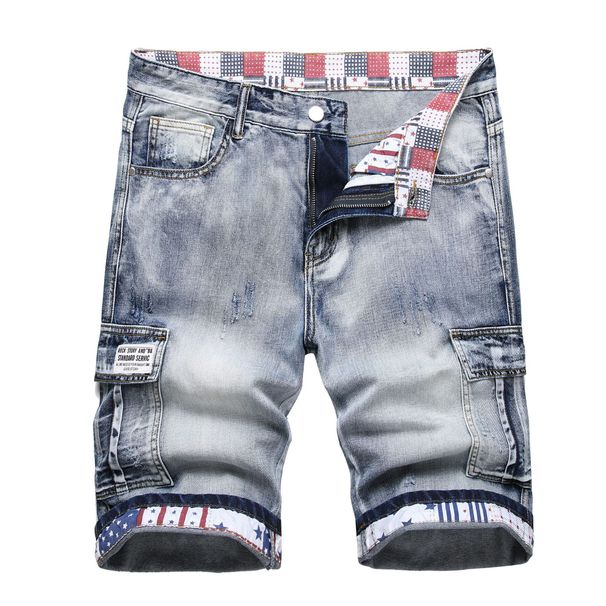 Original European And American Style Fashionable Workwear Denim Shorts_mkmklike.com