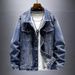 Loom Men's 2025 New Trend Loose Workwear European And American Street Retro Denim Jacket Spring Autumn_mkmklike.com