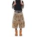 Men's Clothing Street Style Old Dirty Dyed Pleated Scimitar Denim Shorts Men's American Retro Wide Leg Cropped Pants Trend_mkmklike.com