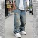 Men's Clothing Plus Size Men's Jeans High Street Trendy Loose Fitting Ripped Trousers For Formal & Casual For Men_mkmklike.com
