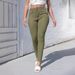 Women's Clothing New High Waist Washed Slim Fit Slimming All Match Tight Hip Trousers Skinny Pants_mkmklike.com