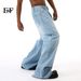 EF JEANS | 2024 New Product, Light Blue Hong Kong Style Retro Trend Straight Loose Casual Jeans For Men And Women_mkmklike.com