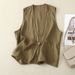 Women's Clothing Real shot of literary cotton and linen vest spring and summer thin loose solid color sleeveless_mkmklike.com