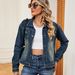 Women's Distressed Denim Jacket Long Sleeve Casual Streetwear Coat For Autumn Winter_mkmklike.com