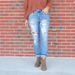 Women's Clothing New Light Colored Skinny Pants Long Ripped Jeans Women's Street Wear Mid Waist Skinny Pants_mkmklike.com