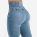 High Waist Stretchy Skinny Jeans For Women – Sexy Blue Washed Denim Pants, Tapered Leg, Streetwear Style_mkmklike.com