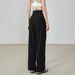 Outdoor Training Casual Running Fitness Loose Straight High Waist Sports Trousers Yoga Pants Wide Leg Women_mkmklike.com