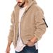 TEM Cross-Border Men's Autumn Winter Double-Sided Fleece Warm Loose Hooded Casual Jacket_mkmklike.com