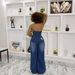Summer New Women's Clothing European And American Style Lapel Halter Neck Single Breasted Backless Denim Jumpsuit Trousers_mkmklike.com