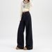 2025 Spring And Autumn New Denim Blue Non-Fading Jeans For Women American Retro Loose Casual Slightly Flared_mkmklike.com