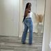 Vintage Washed Denim Jeans For Women With Fringe & Cross Patches - Straight Leg, High Waist, Comfortable Cotton Blend_mkmklike.com