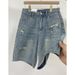 Women's Ripped Straight Leg Denim Shorts High Waist Loose Fit mid Length Unique Wide Leg Petites plus Size Summer Style_mkmklike.com