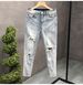 Men's Ripped Slim Fit Jeans Summer Wash Blue Cropped Trendy And Edgy Style Casual Denim_mkmklike.com