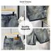 Men's Retro Denim Shorts Patchwork Trendy Loose Straight Leg Five Point Mid Length Summer New Style_mkmklike.com