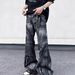Men's Loose Slightly Flared Jeans Retro American Design Stylish High Street Niche Pants Cross Border 2025_mkmklike.com