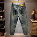 Large Size Men's Clothing Quality Spring And Autumn New Jeans Men's European And American Style Wind Yellow Mud Retro Jeans Men's Washed Men's Pants_mkmklike.com