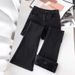 Fleece-Lined Thickened Black Flared Jeans For Women High Waist Slimming Versatile 2025 Winter New Style Horse Hoof Long_mkmklike.com