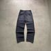 European And American Retro Washed Vintage Jeans For Men Autumn And Winter Street Black Gray Embroidered Straight Leg Pants_mkmklike.com