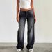 Women's Straight Leg Stretch Denim Jeans - High Waist Comfort Fit, Classic Washed Colors, All-Day Wear For Work & Casual_mkmklike.com