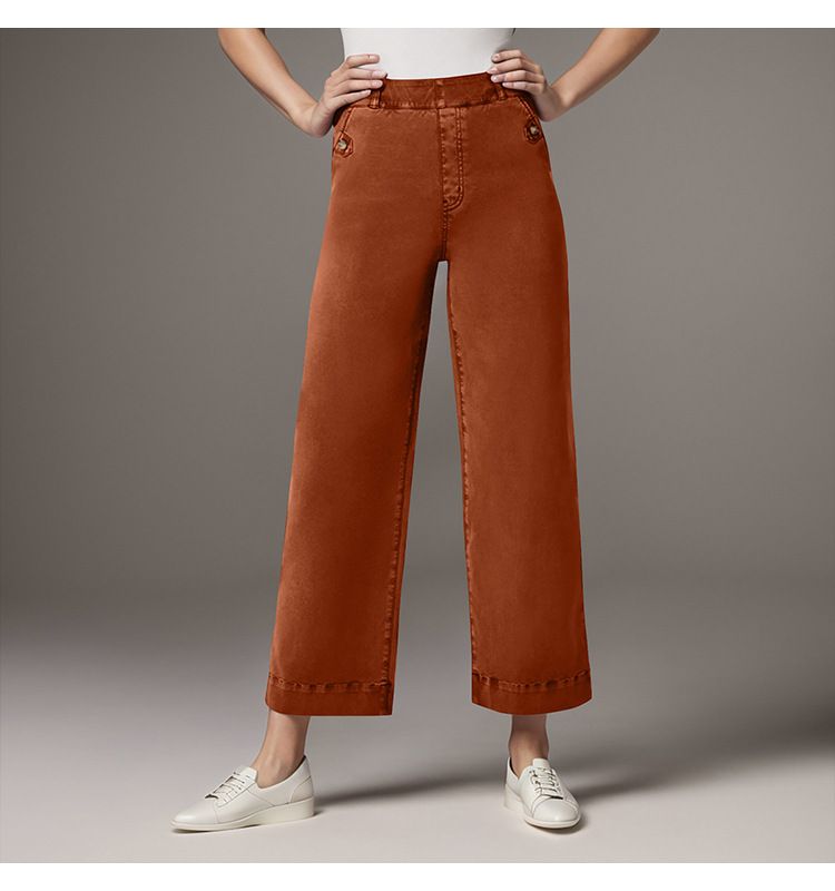 Women's Clothing Loose Straight Wide Leg Nine Point Trousers Jeans_mkmklike.com