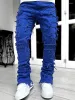 Jeans Men's Spring &Autumn Individual Patched Pants Long Tight Fit Stacked For Men_mkmklike.com
