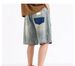 Men's Loose Fit Denim Shorts Summer Style Distressed Washed Cotton Retro Five Point Cool Pants_mkmklike.com